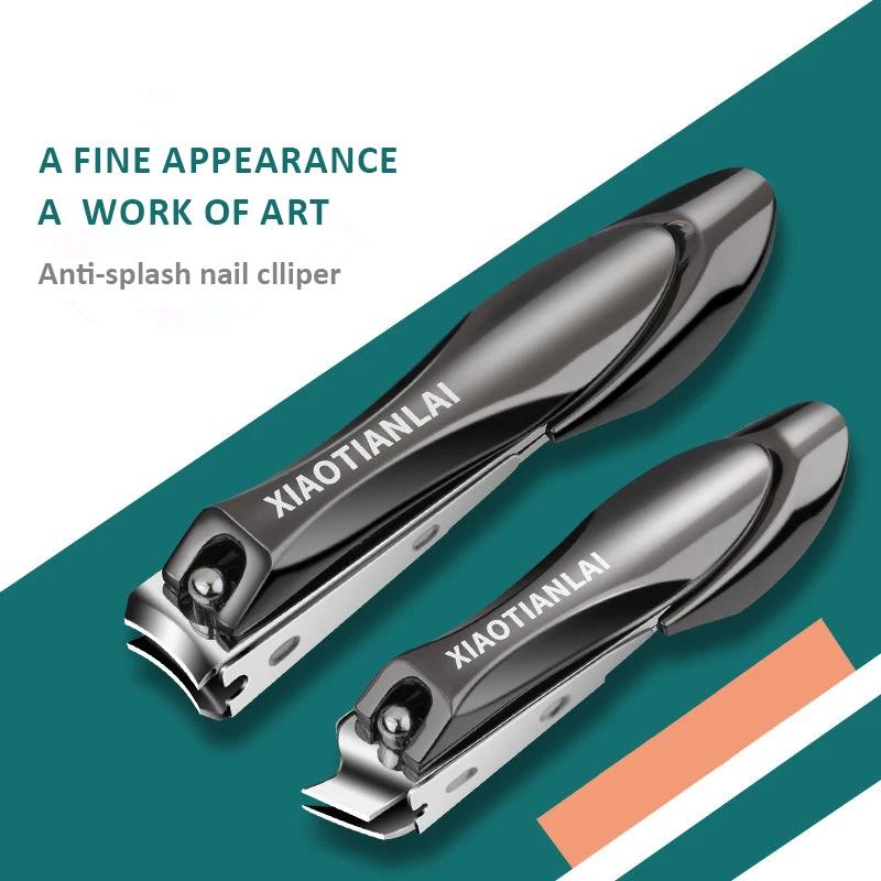 Stainless Steel Nail Clippers Sharpest Nail Cutter Duty Curved Edge for Adult Men Women Swing Out Nail Cleaner/File