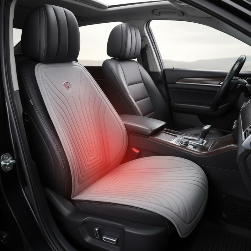 Adjustable Winter Car Seat Cushion Heater Intelligent Temperature Adjustment Easy Installation Synthetic Fiber Design