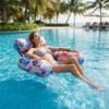 Leaves Pattern Inflatable Pool Float Recliner Design Water Hammock Floating Bed  Party Toy