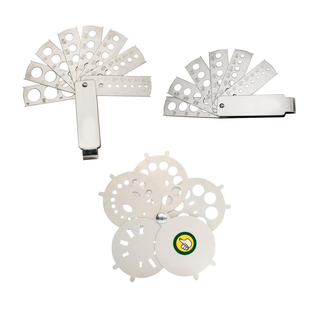 Sturdy Stainless Steel Fan Gauge for Gemologists and Jewelers Measuring Diamonds and Gemstones with Performances