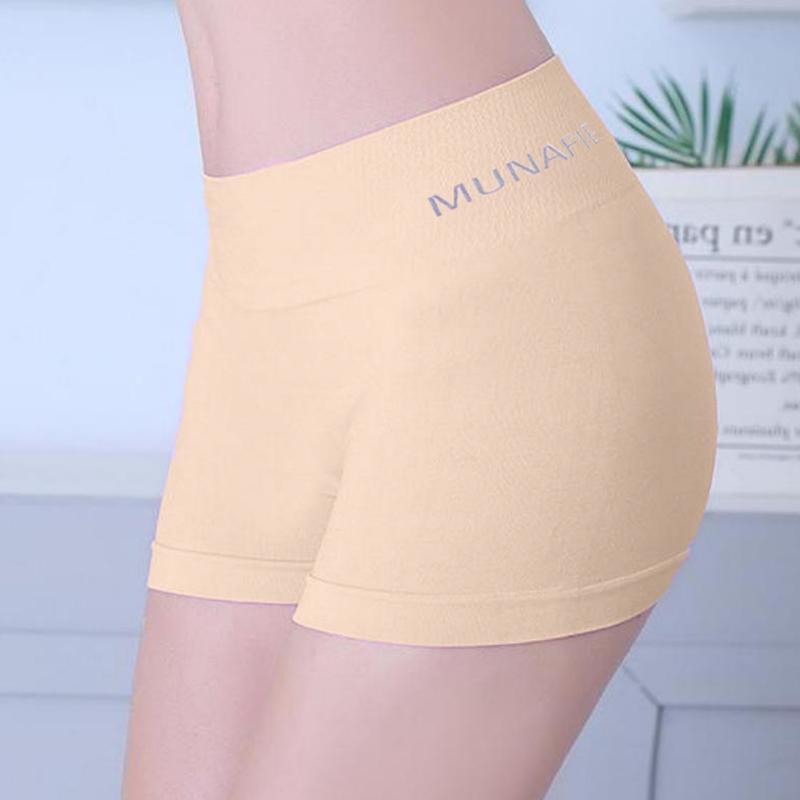 Women Seamless Mid Waist Boxer Briefs Shapewear Hip Lifting Pants Underwear