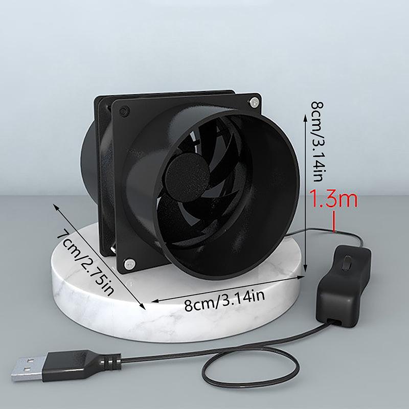 1 stk. Røgabsorber Dam Suger Ventilator Rørkanal Udstødningsventilator USB Justerbar Hastighed Plast Svejseudstyr Tilbehør