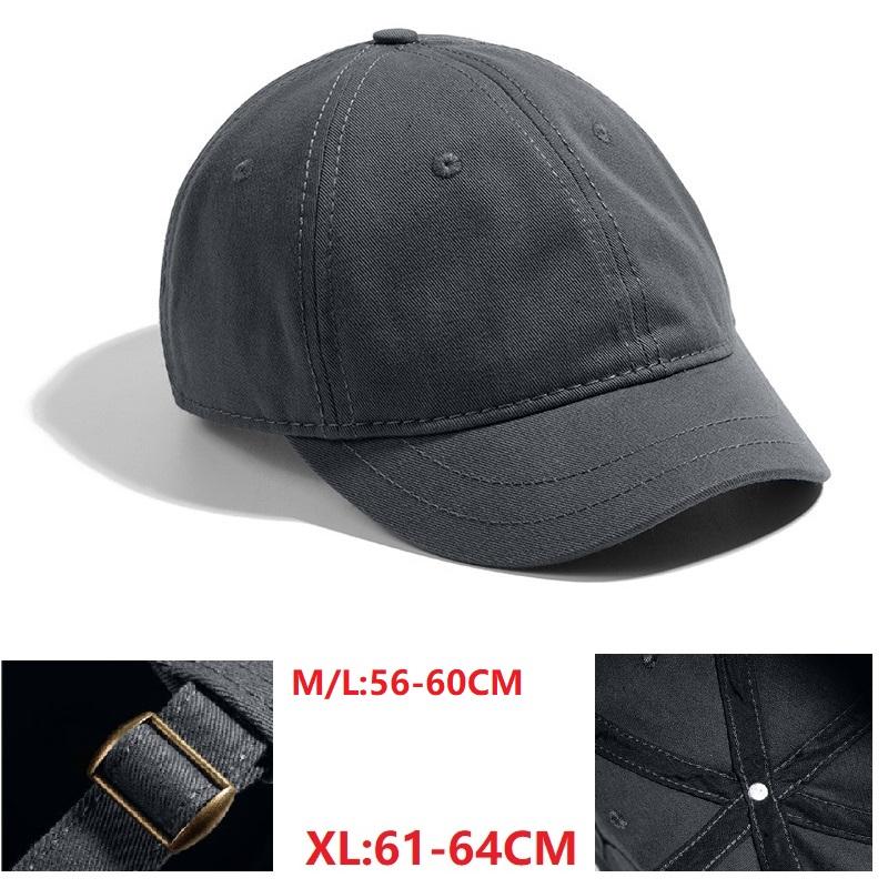 

Men Short Bill Brim Baseball Caps Big Head Large Size Wool Hats Male Plus Sizes Felt Canvas Snapback Hat 55-60cm 60-65cm 58-60cm