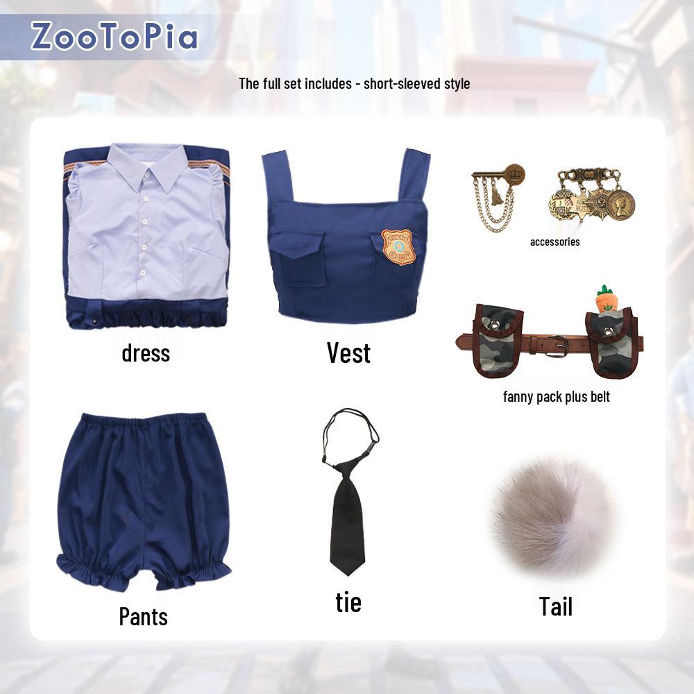 Judy Hopps Zootopia Police Officer Cosplay Costume for Women M