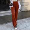 2025 New Solid Color Suit Pants Fashion High Waist Slim Micro-flare Pants Temperament Commuter Slim Elastic Wide-leg Pants
