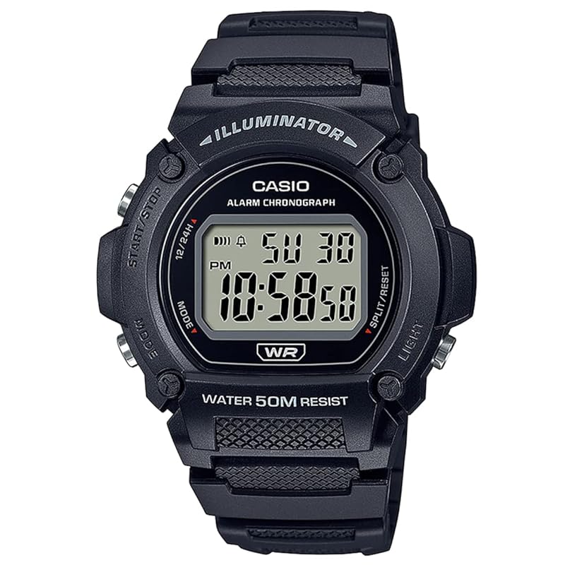 

CASIO Watch Digital Black W-219H-1AVEF Men s