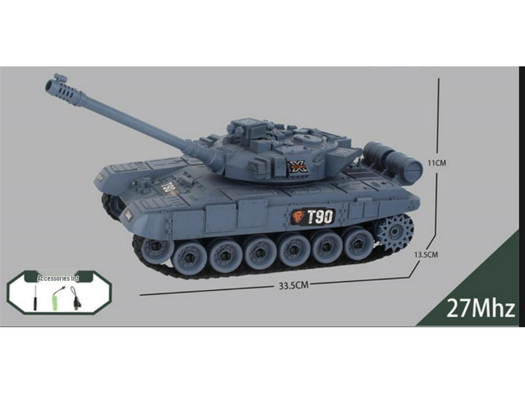 Rechargeable Action Remote Control Tank Car for Kids with Firing Cannon Model