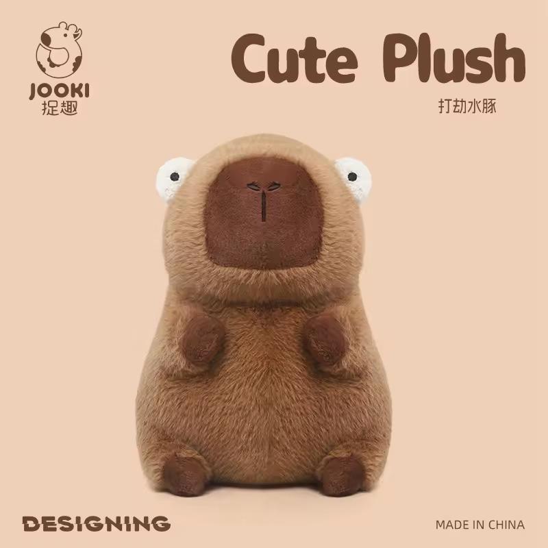 Spooky Capybara Soft Plaything Pumpkin Robber Intresting Plushie Comical Robbery Doggy Dozing Cushion Disassemble Accessory Celebration Prop
