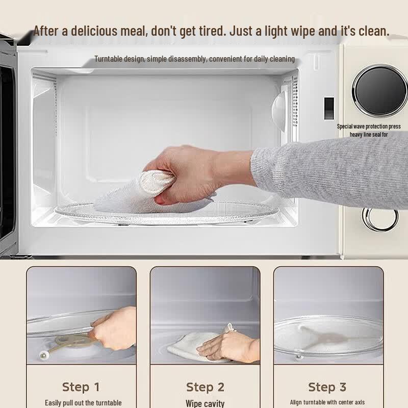 Midea M2F Retro Cream Style 20L Microwave Oven CN Plug (adapter Included)