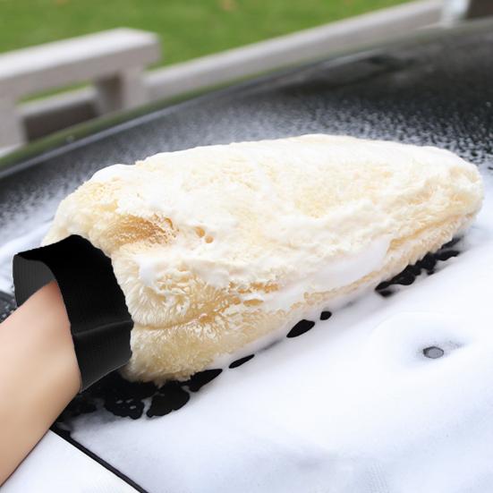 Car Cleaning Glove Ergonomic Design Scratch Free Lint-Free Strong Water Absorption Widely Used Car Wash Mitt