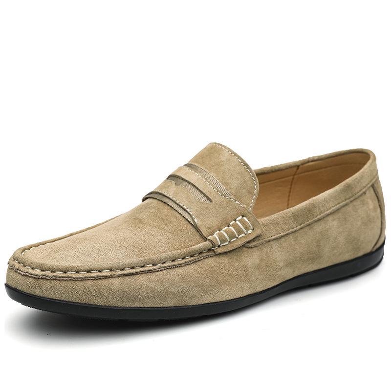 Men s Suede Slip-On Moccasins - Large Size Casual Driving Loafers 45