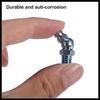 50 Pcs M8x1.25 Grease Nipple Fitting Bend 45 Degree Angle Galvanized Steel Grease Zerk Fitting Adapter for Car Truck Automotive Mechanical