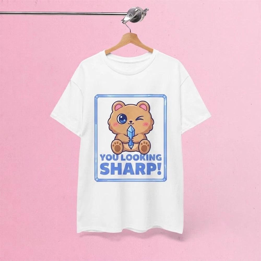 Harajuku Knife Cat Sharp Goth Kawaii White Tshirt Gift For Fans 2XL