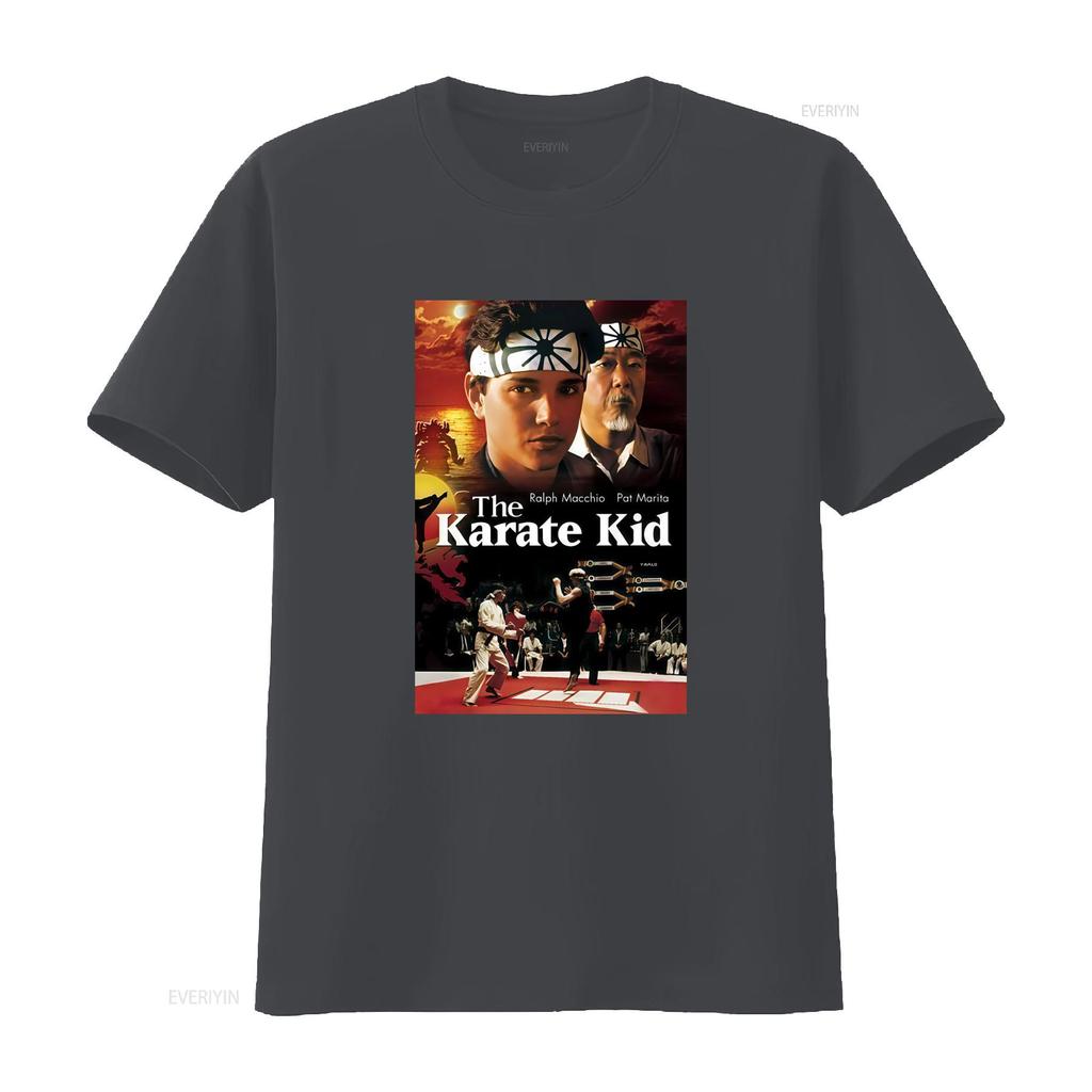 The Karate Kid Movie Classic Film 80s 90s Poster T Shirt Kobra Kai Design Vintage Washed Top For Everyday Wear Slightly Fashion