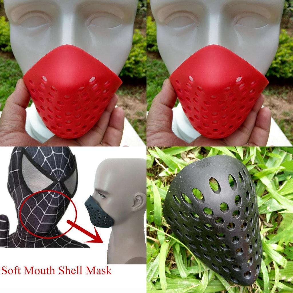 Spiderman Mundschutz-Halbmaske aus ungiftigem, weichem Gummi für komfortables Atmen