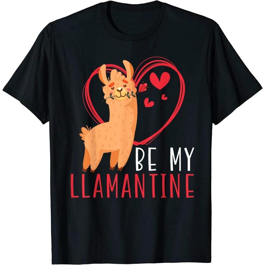 Valentines Day Hearts Day Cupid Love Llama Lover T-Shirt for Men Women Kids Black XXXXXL разноцветный