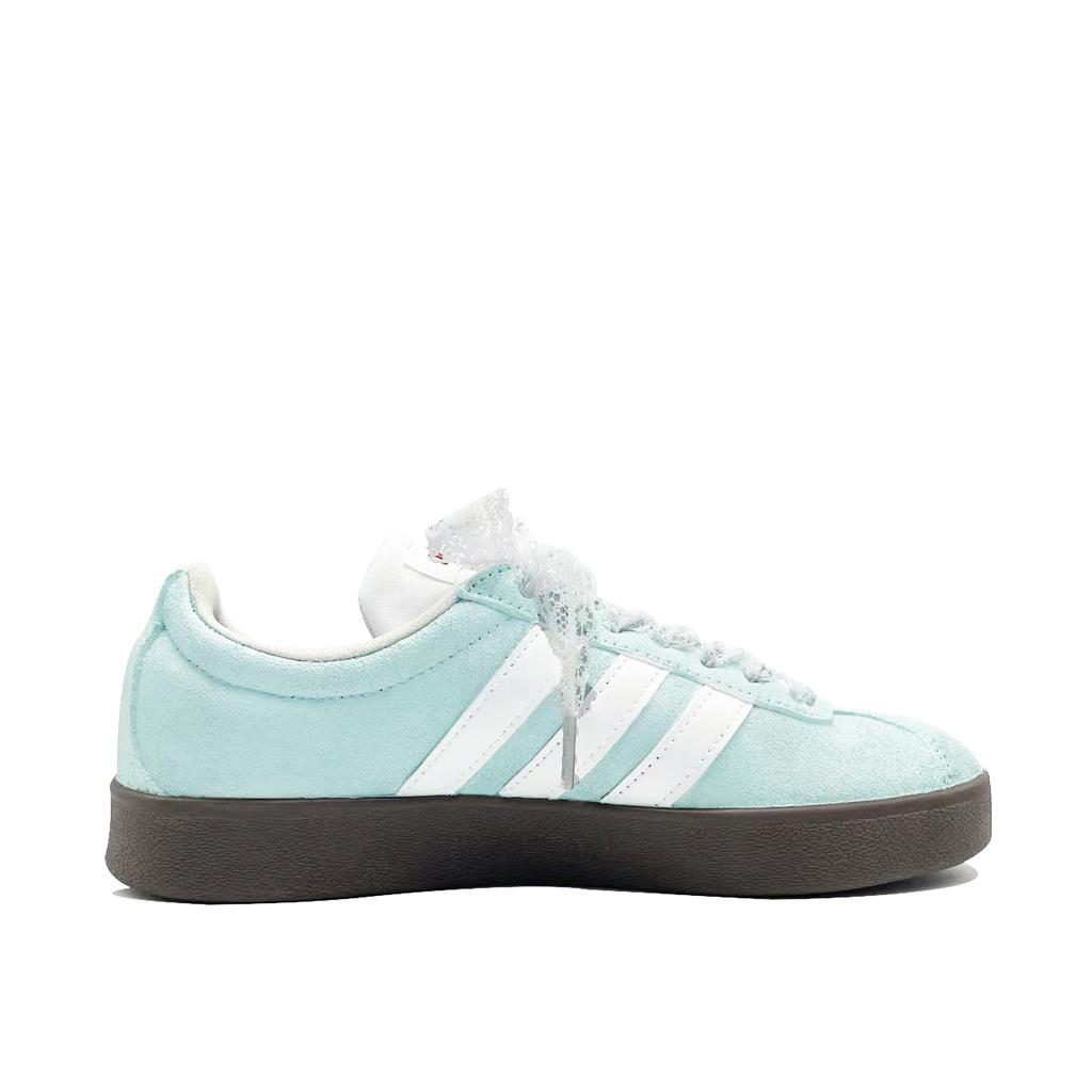 Adidas VL COURT 2.0 Green Journey Abrasion Resistant Low top Skateboard Shoes Unisex Green White JS3003(Team1118-)