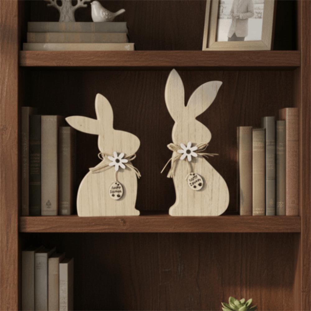 Vintage Rabbit Figurines Minimalist Easter Bunny Ornaments  Table Decorations