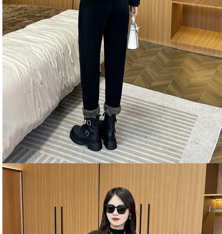 Women's Plus Velvet Corduroy Suit - Autumn/Winter Fashionable Plus Size Loose-Fit Coffee Two-Piece Set