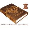 Handmade Leather Bound Notepad for Men and Women Unlined Paper Travel Diary and Notebooks To Write 7 X 5 Inches