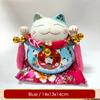 6 Inch Ceramic Maneki Neko Figurine Fortune Cat Money Box Colored Cat Piggy Coin Bank Home Decoration Gift Feng Shui Ornament