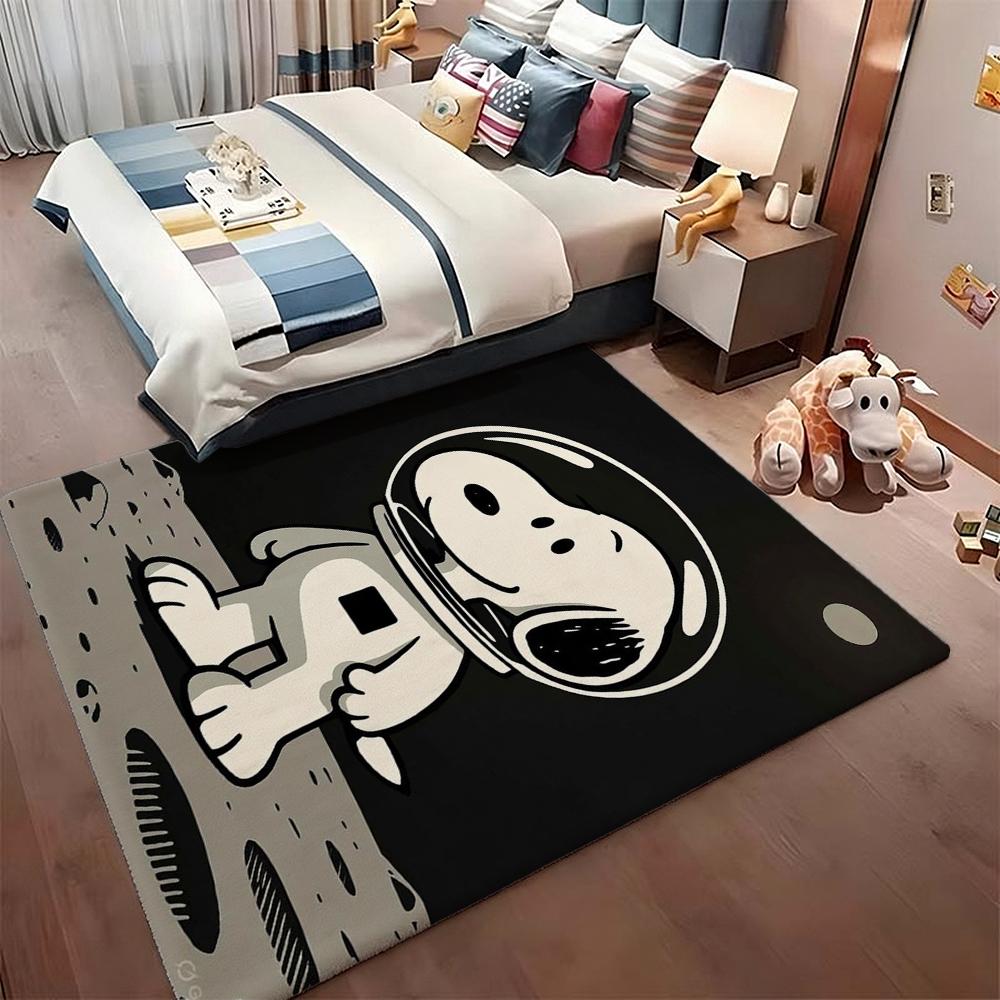 Snoopy Sweet Love Ride Rectangular Rug Nonslip Easyclean Carpet For Kids Bedroom Play Area Home Decor Great Holiday Gift