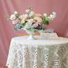 F26C Vintage Metal Flower Vase Farmhouse Pot for Dried Floral Arrangements Container Table Centerpiece Rustic Wedding Home
