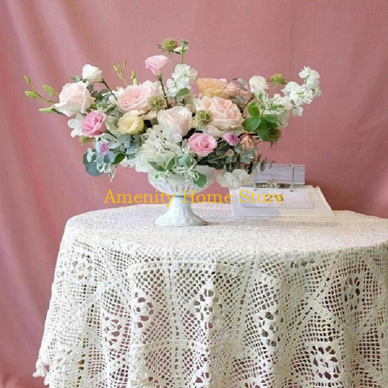 F26C Vintage Metal Flower Vase Farmhouse Pot for Dried Floral Arrangements Container Table Centerpiece Rustic Wedding Home