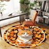 1pc cat autumn Round Chair mat office Area Rug - Non-Slip, Floor Mat for Office, Bedroom, Ideal home decor gift c0112122