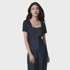 [In Stock] Plus Size Women's Retro Denim-Look Top & Wide-Leg Pants Summer Slimming Set 6160