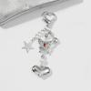 Versatile Key Ring Butterfly Bowknot Star Heart Beaded Keyring Bag Pendant Backpack Decoration for Daily Use and Parties