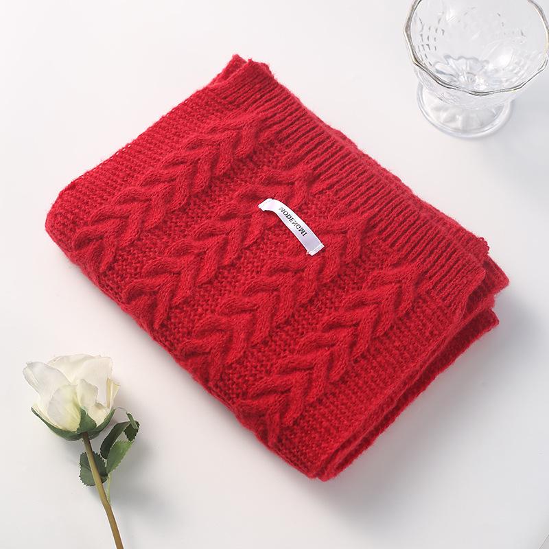 2025 Unisex Korean Style Soft Knitted Wool Neck Warmer for Students and Couples - Versatile for Autumn and Winter