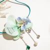 Drawstring Flower Necklace Lace Up Korean Style Choker Fresh Butterfly Orchid Clavicle Chain  Women
