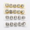 New 10Pcs13 * 55MM Single Row Fully Transparent Rhinestone Bikini Connection Button Swimsuit Bikini Decorative Metal