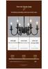 American Vintage Wrought Iron Chandelier for Living Room, Dining Room, or Bedroom