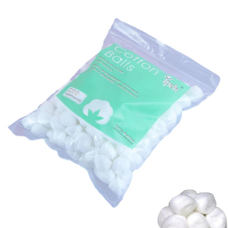 Cotton Wool Balls Natural Cotton Balls for Nail Polish Remover Makeup Cleaning Tool Absorbent Lightweight for Household Needs