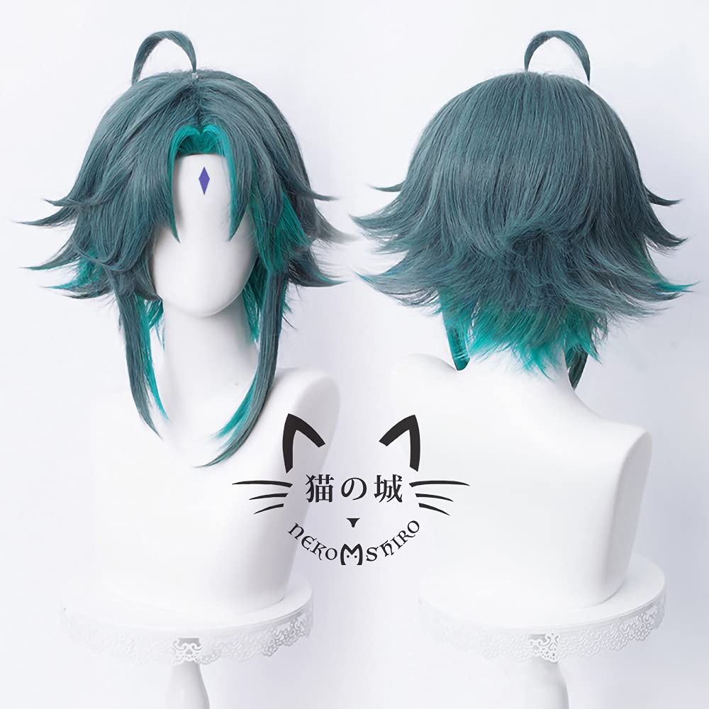 Genshin Impact Xiao Cosplay Wig, Anime, Heat Resistant, Costume Accessory, Parties, Events, Costume, Includes Wig Net