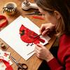 Kit de Manualidades para Aliviar el Estrés, Hobby, Parche 3D de Ave Patchwork, Kit de Inicio para Coser Colibrí Búho DIY, Arte Textil Hecho a Mano para Decoración de Pared del Hogar