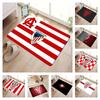 Tappetino Rettangolare Athletic Club Bilbao Strisce Rosse Bianche Logo Calcio Tappetino Antiscivolo Ingresso Tifoso di Calcio Decorazione per la Casa