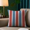 Fashion Blue Red White Pillow Case Plush Fabric Soft Pillowcase Double Sided Print Sofa Cushion Cover Throw