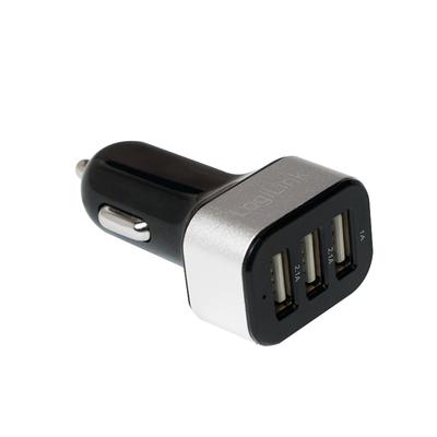 LogiLink 3xUSB 25.5W 12-24V Car Cigarette Lighter Charger