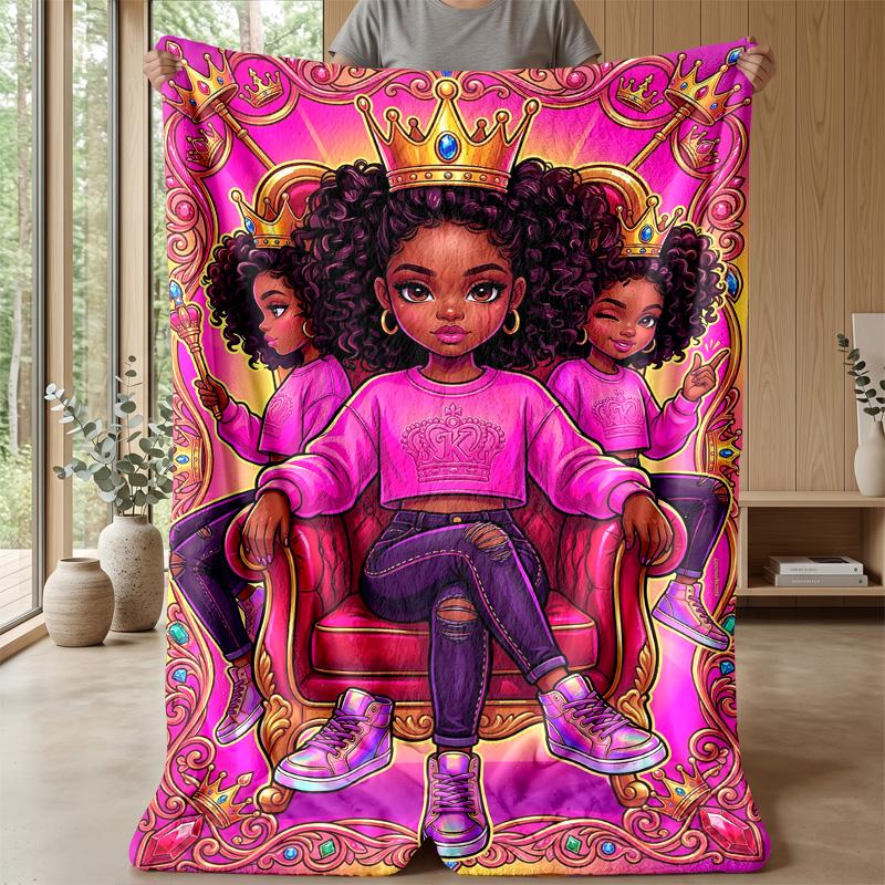 Queen of the Stars Theme blanket Lightweight Warm Flannel Blanket Decorative Throw Blanket for Home Decoration