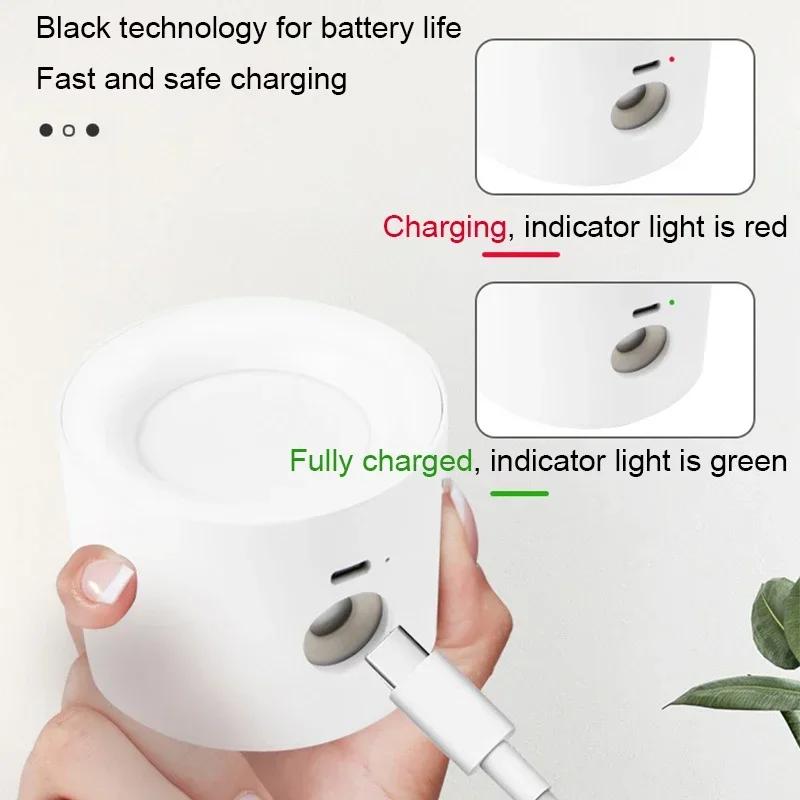 1/2 PCS 360° RotationLED Wall Lamp Rechargeable Magnetic Wireless USB Touch Home Bedroom Bedside RoomDecor Reading Wall Lights