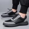 2025 New Casual Leather Mens Thick Bottom Shoes High Quality Outdoor Non-slip Comfy Sneakers High Quality Lace-Up Designer Flats