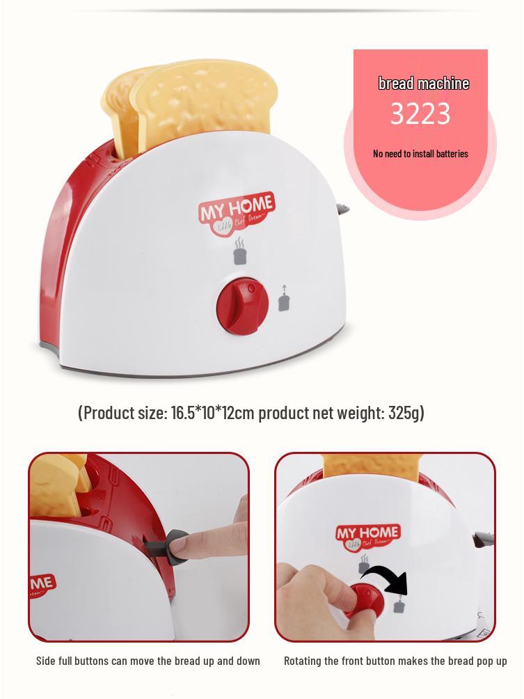 Kids' Play Kitchen Set: Iron, Vacuum, Washer, Juicer