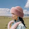 Basin Hat Women Winter Warm Thickened Brim Bucket Hat Solid Color Windproof Outdoor Cold Weather Hat Headwear
