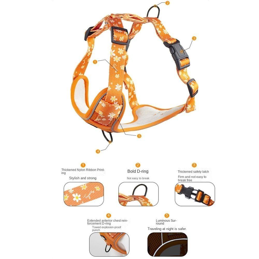 Atmungsaktives Hunde Geschirr Leine Set Verstellbare Katzen Geschirre Haustier Weste für Kleine Mittelgroße Hunde