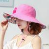 Double Side Wear Floral Collapsible Sunhat UV Protection Fisherman Hats Sun Protection Cap  Summer