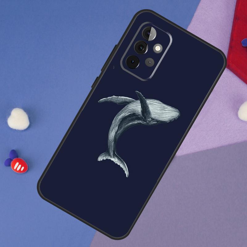 Whale Fish Wave Sea Case For Samsung Galaxy A52 A53 A33 A13 A34 A54 A14 A35 A55 A15 A56 A36 A26 A16 A06 A22 A32