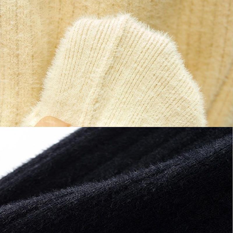 Mink Fleece Wrapped Hip Skirt Women's Autumn/Winter Thickened Knitted Half Skirt Medium Length Woolen Skirt Long Skirt